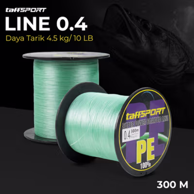 TaffSPORT Senar Tali Benang Pancing Fishing Line PE Braided 300M 0.4 - TF102 - Green