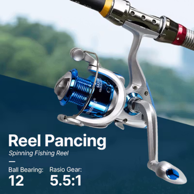 YUMOSHI Series Reel Pancing Spinning Fishing Reel 5.5:1 3000 - SA3000 - Silver Blue