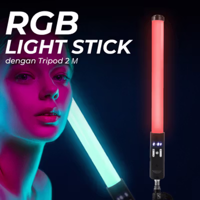 TELPOSTA RGB Fill Light Stick Portable LED 23W with Tripod 2M - AZ-05 - Black