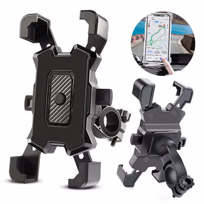 UNTM Holder HP Sepeda 360 Rotation Quick Release Bicycle Phone Holder - UN-11 - Black