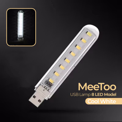 TaffLED Lampu Baca LED Mini USB Portable 5V 8 LED Cool White - SMD 5730 - White