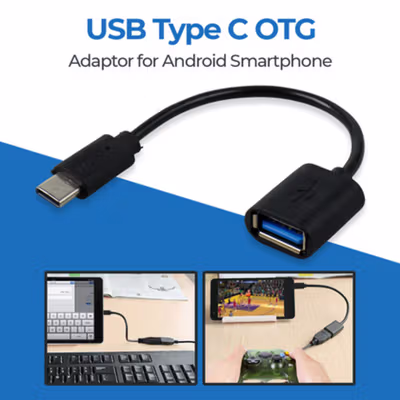 OLAF USB Type C OTG Adaptor TPE for Android Smartphone - PJ1658-01 - Black