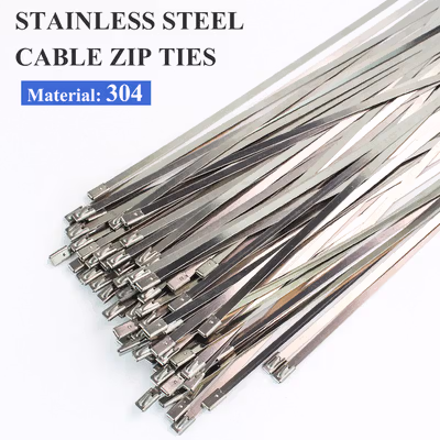 ISFRIDAY Kabel Ties Stainless Steel Anti Karat Multifungsi 100 PCS 4.6x450mm - IF10 - Silver