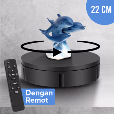 TaffSTUDIO Alas Putar Fotografi Rotating Display Stand with Remote 22cm - A360 - Black