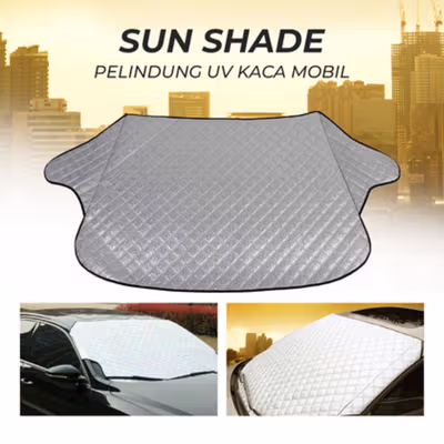 OTOHEROES Mayitr Pelindung Kaca Depan Mobil Anti UV Car Sun Shade 180x100cm - CK150 - Silver