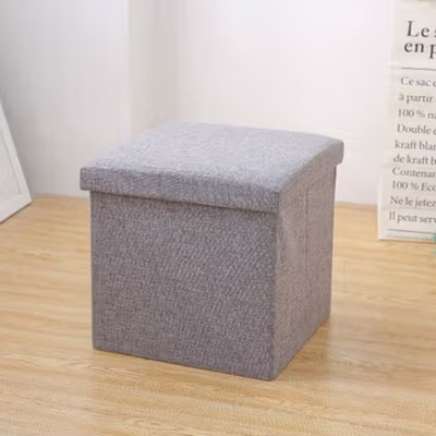 TaffHOME Sofa Kotak Penyimpanan Barang Foldable Storage Box 38x38x36.5cm - L1705 - Gray