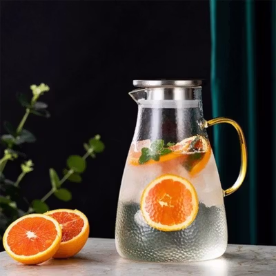 BORREY Teko Pitcher Kaca Tahan Panas Api Water Jug Borosilicate 1.8L - BR-271 - Transparent