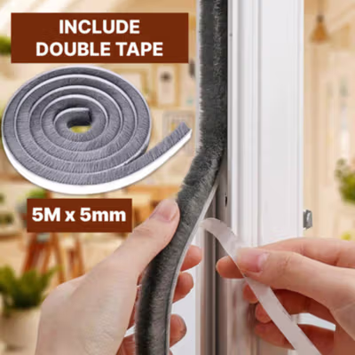GANCHUN Lis Strip Pintu Brush Strip Sound Insulation 5M 5mm - KK-062 - Gray