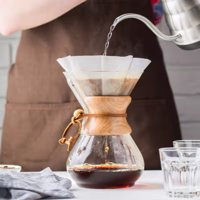 One Two Cups Coffee Server Chemex Drip Pour Over Borosilicate Glass 400ml - SE110 - No Color