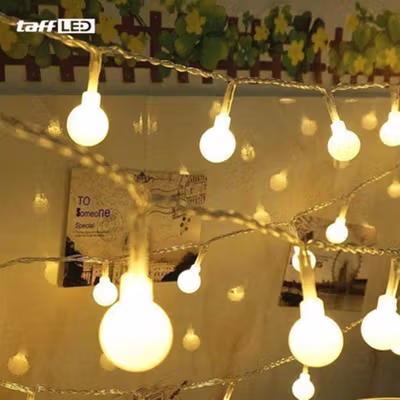TaffLED Lampu Hias String Lights Tumblr Bohlam Gantung Mini IP42 4.5V 6M - ZYD0931 - Warm White