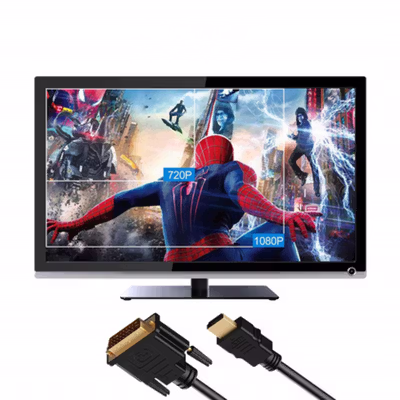 FSU Kabel Video Adaptor HDMI to DVI 24+1 Pin Bi-directional 1080p 1.8M - BL-DH - Black