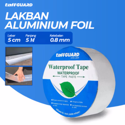 TaffGUARD KYTO Lakban Aluminium Foil Butyl Waterproof Anti Bocor 0.8mm 5cmx5M - LS549 - Silver