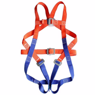 DAQUAN Safety Full Body Harness Five Point Construction Double Hook Tali 3M - S-3M - Blue