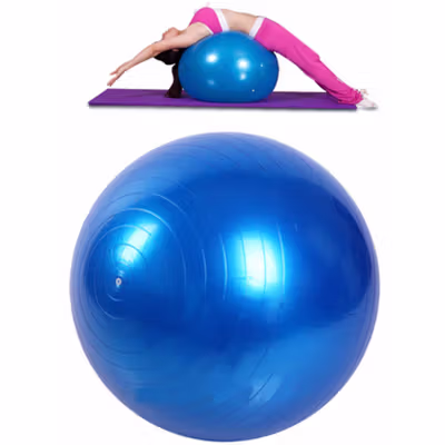 LIVELY Bola Yoga Gym Ball Pilates Fitness PVC Anti Slip 55cm - Blue
