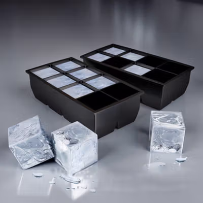 DabuLiu Cetakan Es Batu Silikon Kotak 8 Grid Ice Cube Tray - DB88 - Black