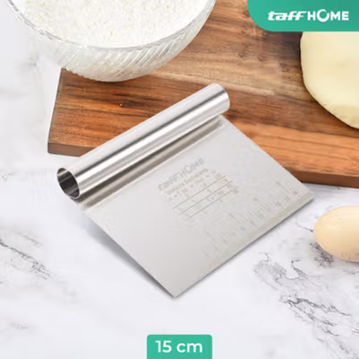 TaffHOME Spatula Scraper Kape Kue Tart Pizza Cutter 15cm - CJ07121 - Silver
