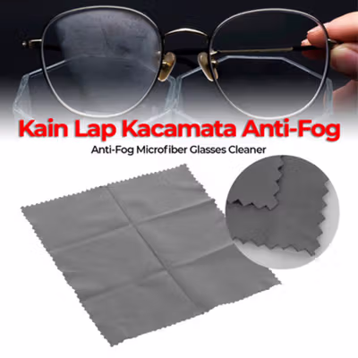 AZ Kain Lap Kacamata Nano Anti-Fog Microfiber Glasses Cleaner - AF01 - Gray