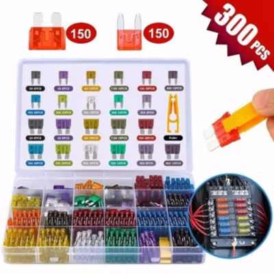 Taffware Sekring Mobil Car Fuse Blade Medium with Box 300 PCS - OC-300 - Multi-Color