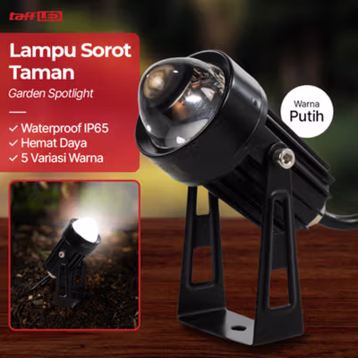 TaffLED Lampu Taman Outdoor Spotlight Waterproof IP65 3W - KU-02 - White