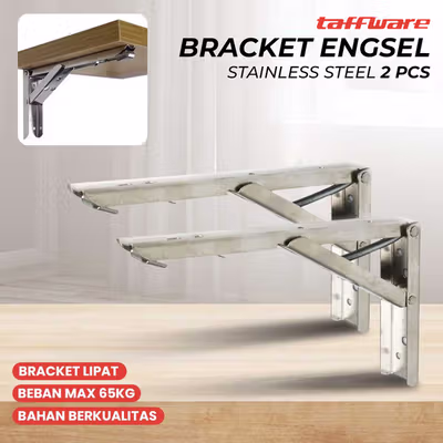 Taffware XIDA Bracket Engsel Stainless Steel 65kg 10 Inch 2 PCS - XIDA-JM005 - No Color