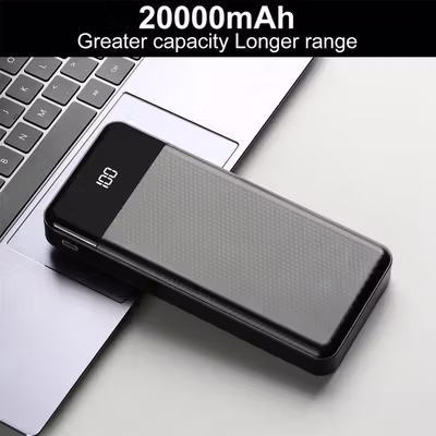 ConnectFit Power Bank DIY Case Dual USB Port 8 PCS 18650 Flat Top - Q8 - Black