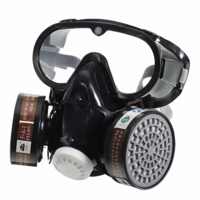 TaffGUARD Masker Gas Respirator Full Face with Activated Carbon Filter - SF01 - No Color