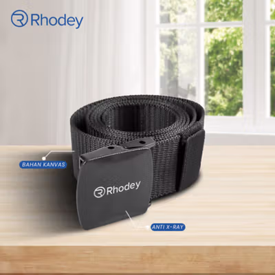Rhodey Tali Ikat Pinggang Pria Anti X-Ray Plastik Automatic Buckle - 899 - Black