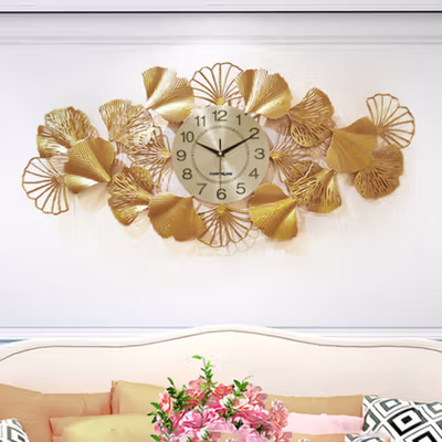TaffHOME Jam Dinding European Style Quartz Iron Silent Movement 98cm - LZ4 - Golden