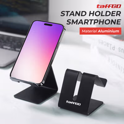TaffGO Mobile Mate Smartphone Tablet Stand Holder Aluminium - S014 - Black
