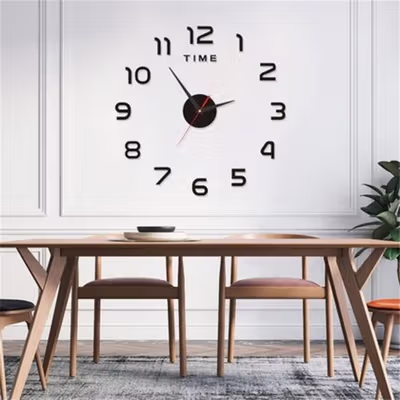 TaffHOME Jam Dinding DIY Wall Clock Model Simple 30cm - DIY-201 - Black