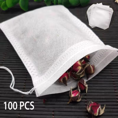 One Two Cups Kantong Teh Celup Kain Saringan Tea Bag Disposable 100PCS 10x15cm - M100 - White