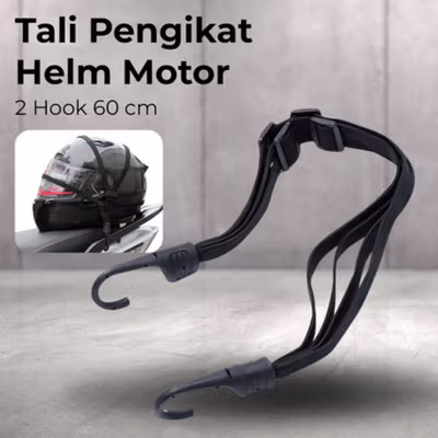 MOTOWOLF Tali Pengikat Helm Motor Strap Adjustable 2 Hook 60cm - WP01 - Black