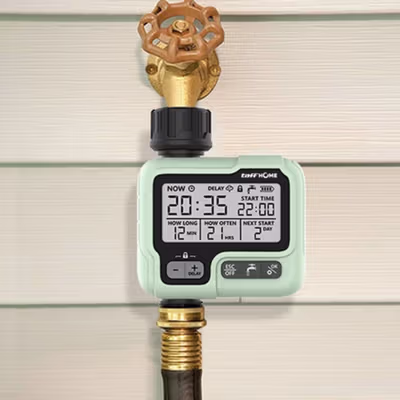 TaffHOME Timer Penyiram Tanaman Otomatis Automatic Watering LCD - RG-27 - Green