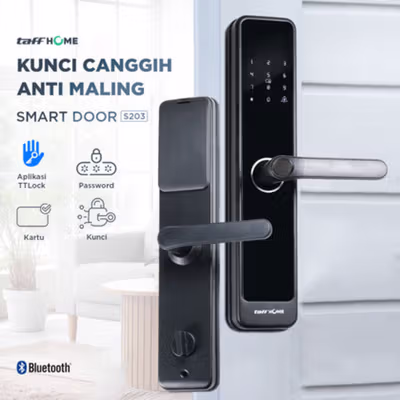 TaffHOME Smart Door Lock Password Bluetooth Card TTLock - S203 - Black