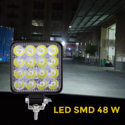 DXZ Lampu Sorot Tembak Mobil LED Floodlight Cool White IP67 12V 48W - AS4 - Black