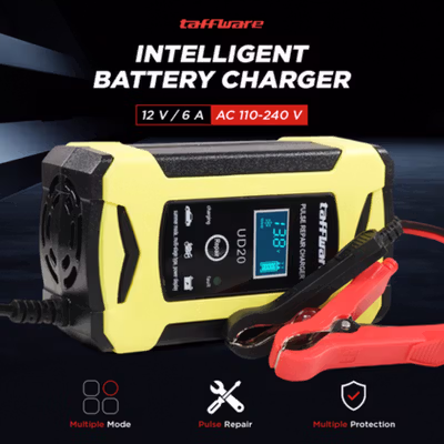 Taffware Venus Charger Aki Mobil Intelligent Battery Charger 12V 6A - UD20 - Black/Yellow
