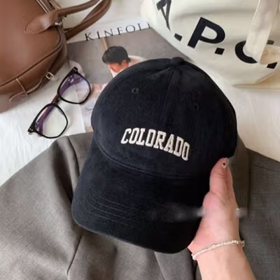 GSC Topi Baseball Bordir 3D Casual Style Colorado Katun Cap - HL3 - Black