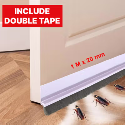 ADEREA Lis Pintu Penghalang Debu Serangga Door Seal Strip 20mm - QH-030 - White