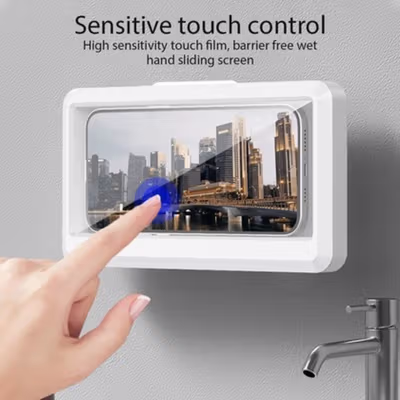 EASYLIFE Rak HP Dinding Kamar Mandi Waterproof Phone Case Holder - SH-007 - White