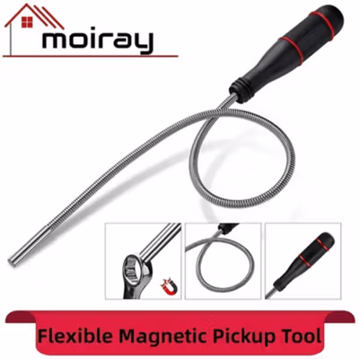 Moiray Tongkat Magnet Pengambil Barang Flexible Pick Up Tool 55.5cm - M5 - Black
