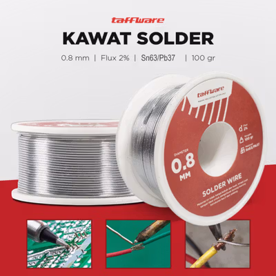 Taffware Kawat Timah Solder Sn35/Pb65 100 g 0.8mm - B-2 - No Color
