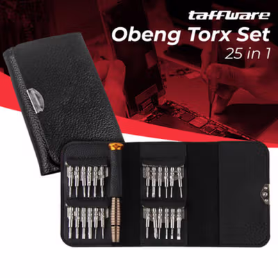 Taffware Obeng Reparasi Smartphone Torx Set 25in1 - JN21 - Black