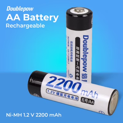 Doublepow Baterai Isi Ulang AA Ni-MH Button Top 2200mAh 1.2V 4 PCS - DP-AA780 - White