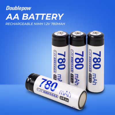 Doublepow Baterai Isi Ulang AA Rechargeable Ni-MH 780mAh 1.2V 4 PCS - DP-AA780 - White