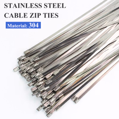 Taffware Kabel Ties Stainless Steel Anti Karat Multifungsi 100 PCS 4.6x250mm - IF10 - Silver