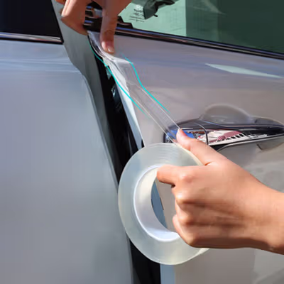 TaffPACK Stiker Pelindung Mobil Car Scratchproof Protector Tape 3M 70mm - C39906 - Transparent — gambar 1