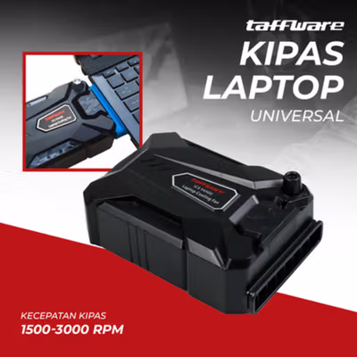 Taffware Kipas Pendingin Laptop Universal Vacuum Cooler 3000RPM 2W 5V - ICE FANIII - Black