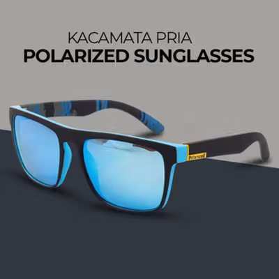 DUBERY Kacamata Hitam Pria Polarized Outdoor Sunglasses - D731-04 - Blue