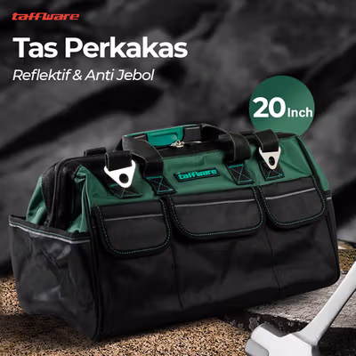 Taffware Tas Perkakas Storage Bag Waterproof Reflective Strips 20 Inch - A03369 - Green