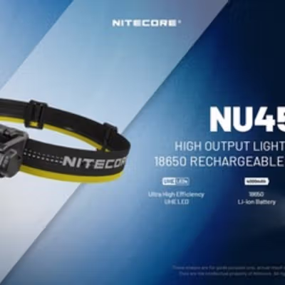NITECORE Senter Kepala Headlamp LED Dual Light IP68 1700 Lumens - NU45 - Black — gambar 1